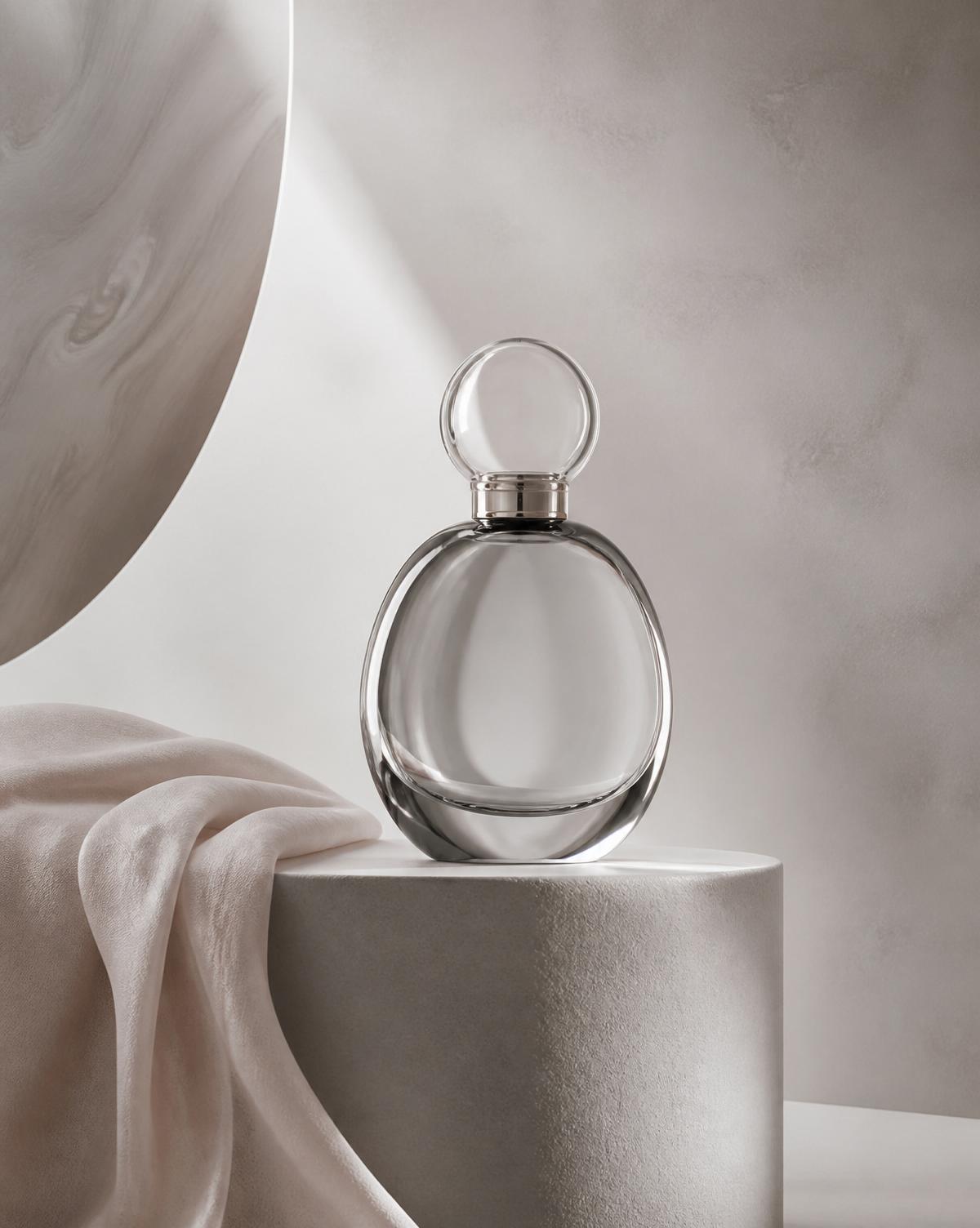 Pale grey crystal flacon