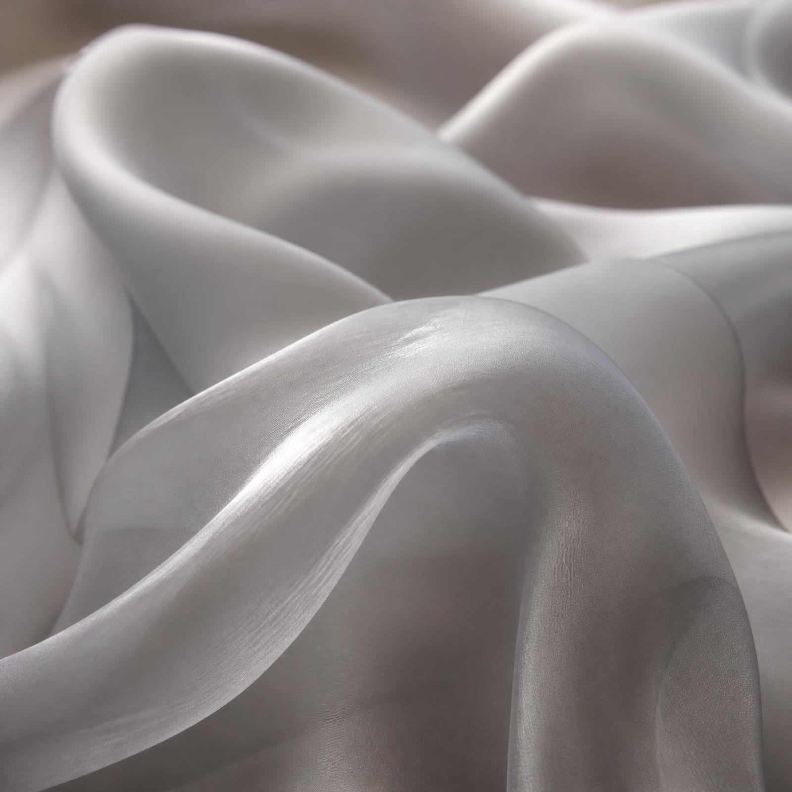Pale silk in sculptural folds